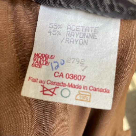 Vintage 1980s tan office midi dress in size medium - Picture 13 of 15